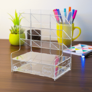 Organizador de acrílico con grabado personalizable
