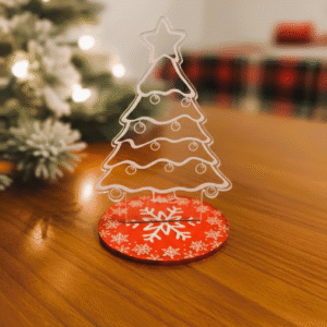 Decoración acrílica con base led, personalizables