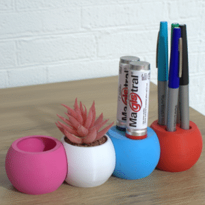 Set de Escritorio Esférico 3D (4 Piezas)